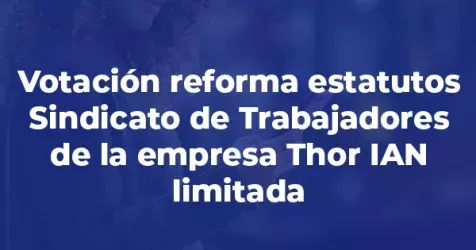 Logo de la votación Votación Reforma de Estatutos Sindicales Sindicato Empresa Thor Ian Ltda.